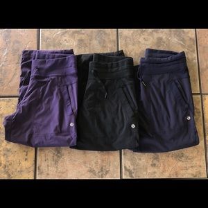 Lot of 3 Lululemon Studio Crops